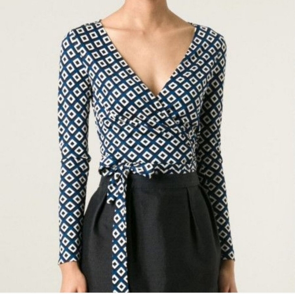 Diane Von Furstenberg Behati Wrap Two Piece Set Size 14 - Picture 1 of 11